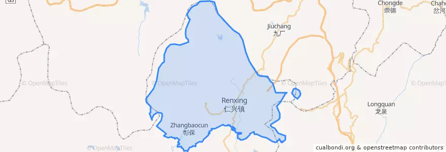 Mapa de ubicacion de Renxing.
