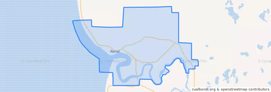 Mapa de ubicacion de Кенай.