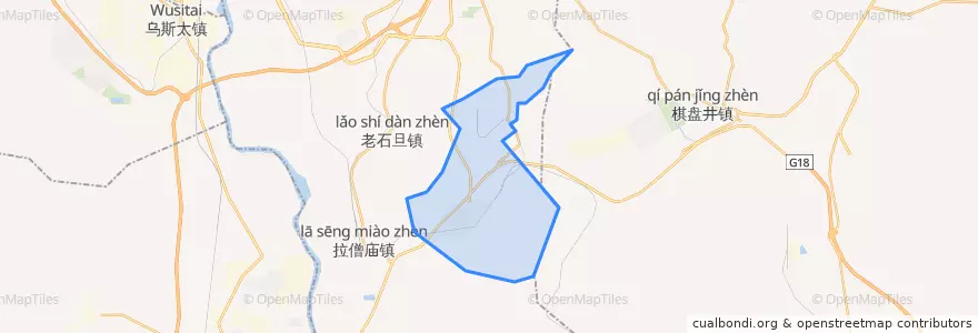 Mapa de ubicacion de 公乌素镇.