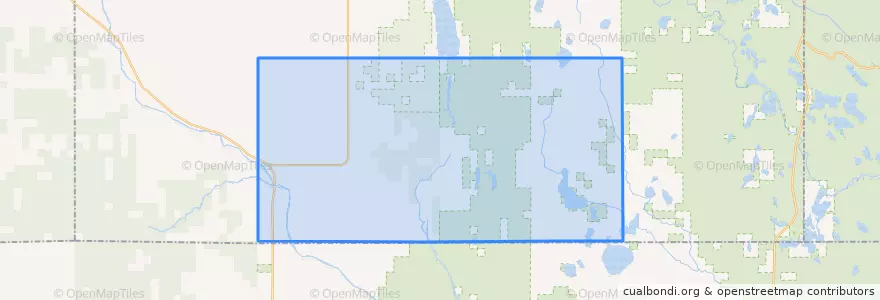 Mapa de ubicacion de Mathias Township.