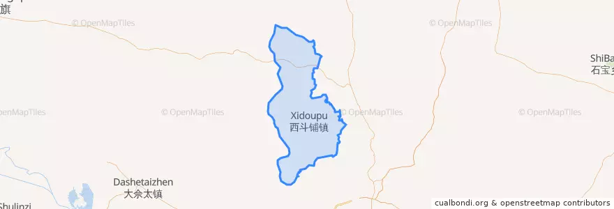 Mapa de ubicacion de 西斗铺镇.