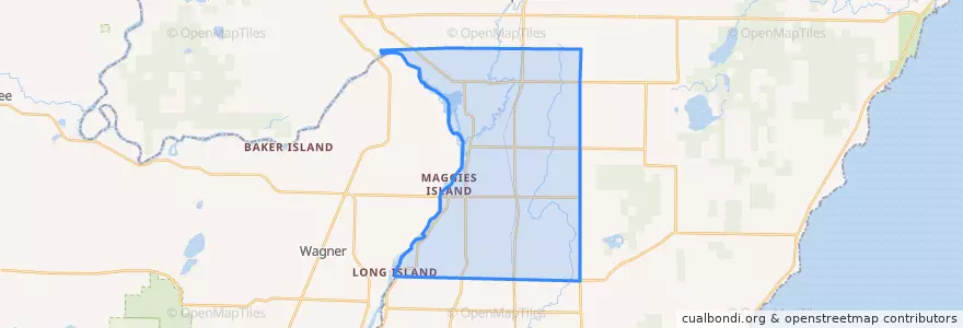 Mapa de ubicacion de Mellen Township.