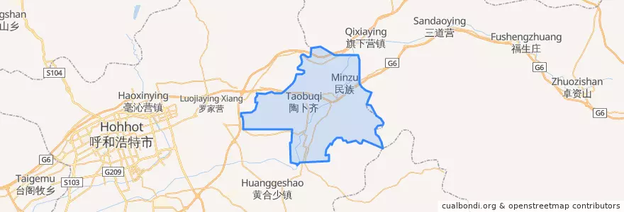 Mapa de ubicacion de 榆林镇.