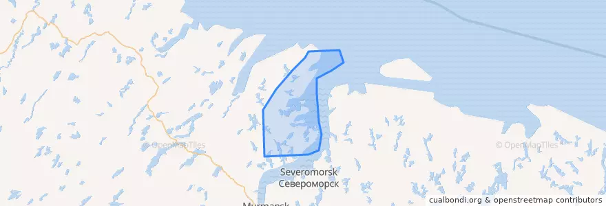 Mapa de ubicacion de ЗАТО Александровск.