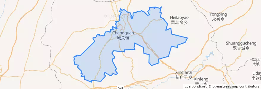 Mapa de ubicacion de 城关镇.