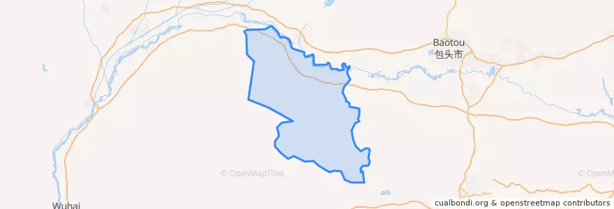Mapa de ubicacion de 独贵特拉镇.