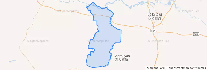 Mapa de ubicacion de 恩格贝镇.