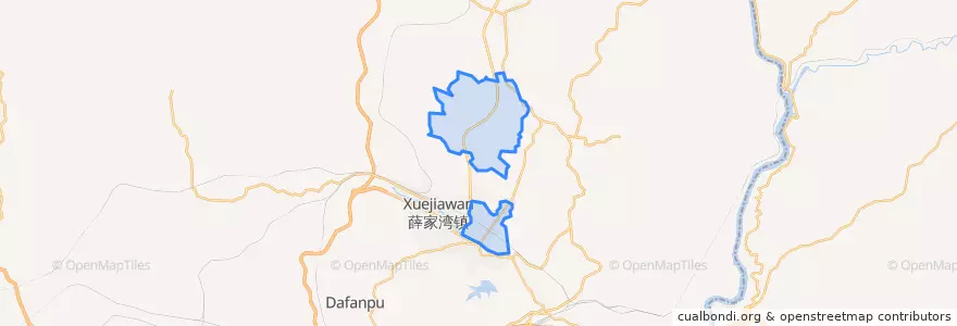 Mapa de ubicacion de Ланьтянь.