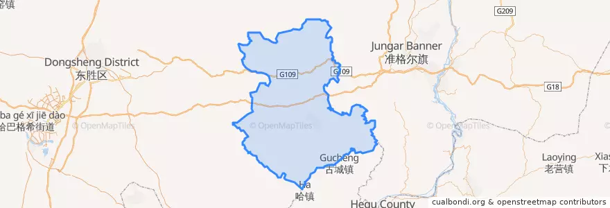 Mapa de ubicacion de 沙圪堵镇.
