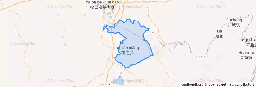 Mapa de ubicacion de Уланьмулунь.