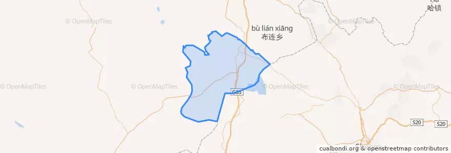 Mapa de ubicacion de 札萨克镇.
