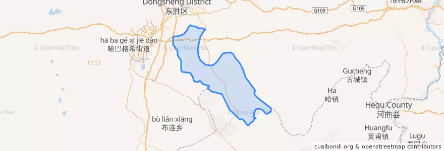 Mapa de ubicacion de 纳林陶亥镇.