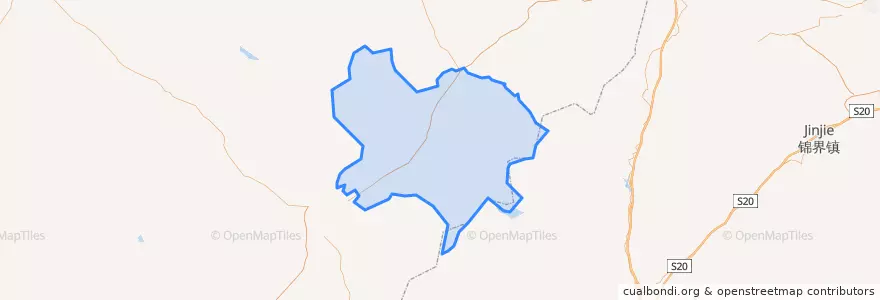 Mapa de ubicacion de 乌兰陶勒盖镇.