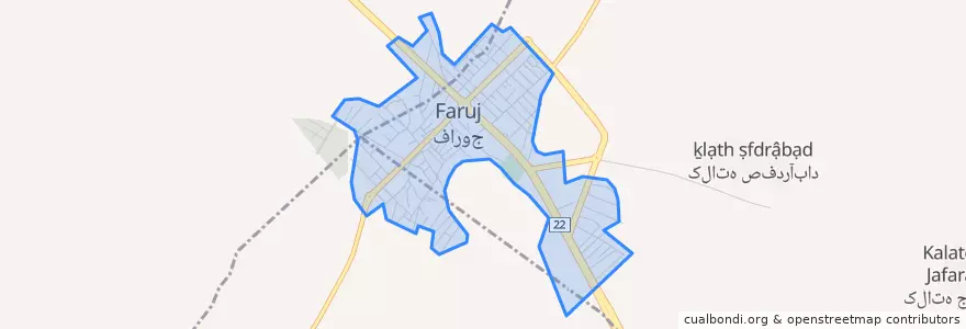 Mapa de ubicacion de Faruj.