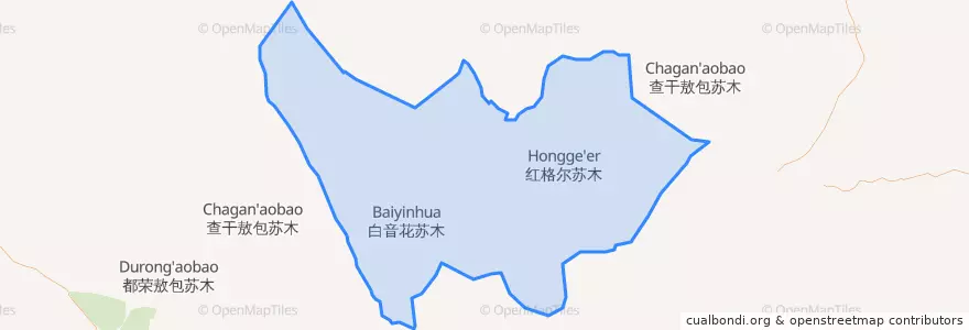 Mapa de ubicacion de 四子王旗红格尔苏木.