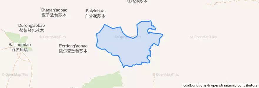 Mapa de ubicacion de 四子王旗吉生太镇.