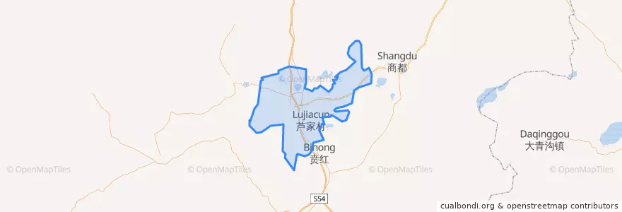 Mapa de ubicacion de 白音察干镇.