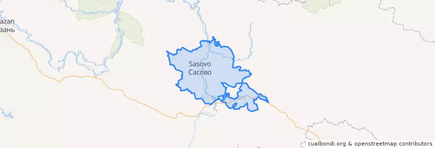 Mapa de ubicacion de Сасовский район.