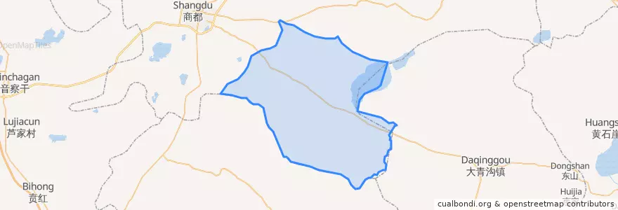 Mapa de ubicacion de 小海子镇.