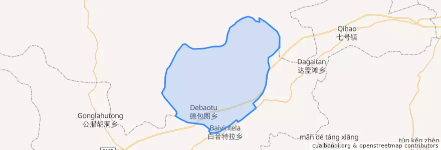 Mapa de ubicacion de 德包图乡.