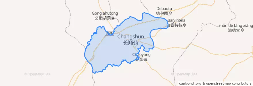Mapa de ubicacion de 长顺镇.