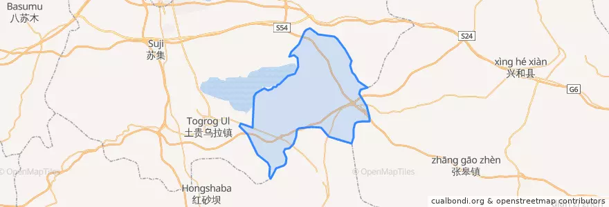 Mapa de ubicacion de 乌拉哈乌拉乡.