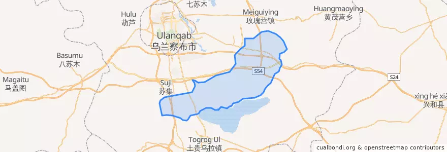 Mapa de ubicacion de 巴音塔拉镇.