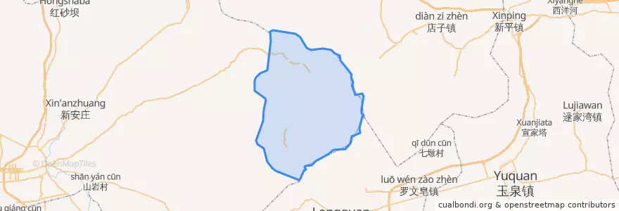 Mapa de ubicacion de 浑源窑乡.