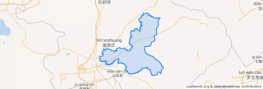 Mapa de ubicacion de 黑土台镇.