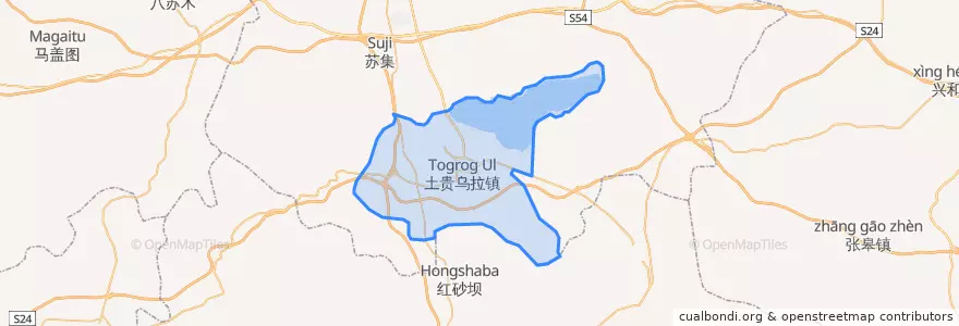 Mapa de ubicacion de Тугуйула.