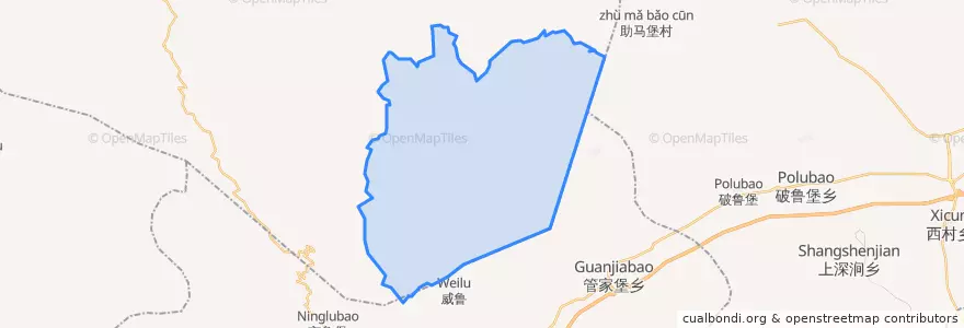 Mapa de ubicacion de 曹碾满族乡.