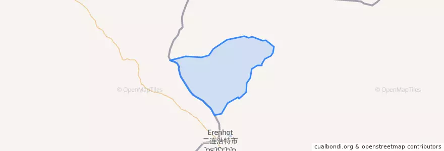 Mapa de ubicacion de 查干敖包镇.