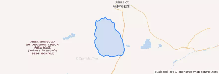 Mapa de ubicacion de 洪格尔高勒镇.