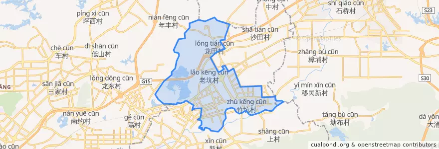 Mapa de ubicacion de 龙田街道.