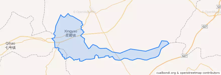 Mapa de ubicacion de 星耀镇.
