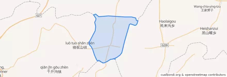 Mapa de ubicacion de 黑城子示范区.
