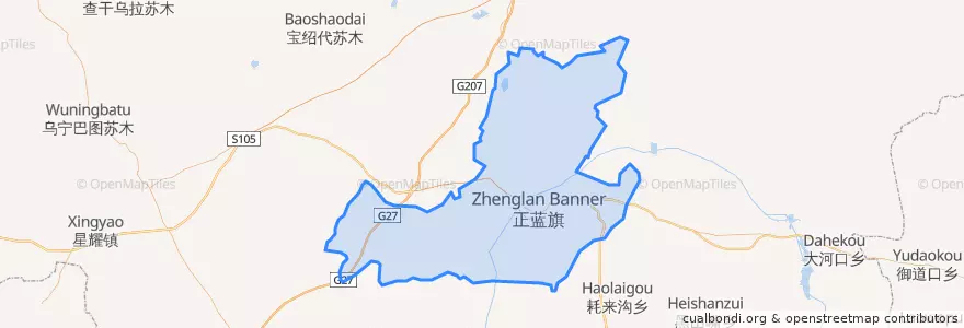 Mapa de ubicacion de 上都镇.