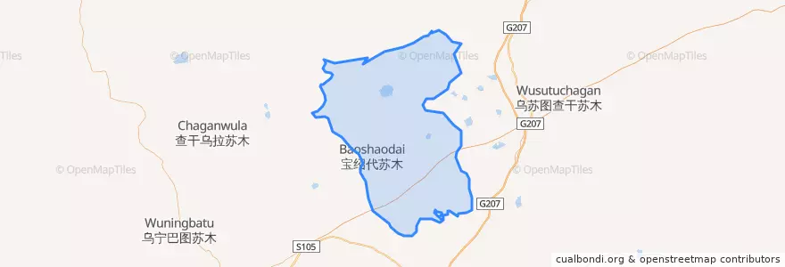 Mapa de ubicacion de Баошаодайсуму.