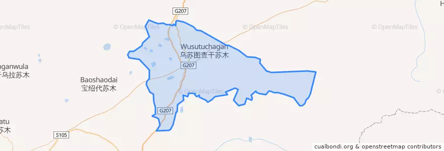 Mapa de ubicacion de 桑根达来镇.