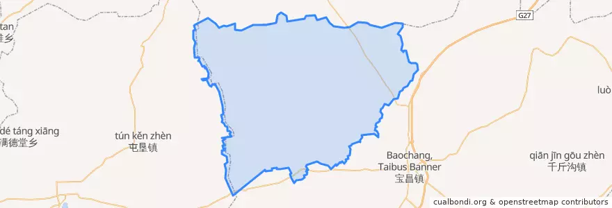 Mapa de ubicacion de 红旗镇.