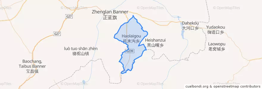 Mapa de ubicacion de 西干沟乡.