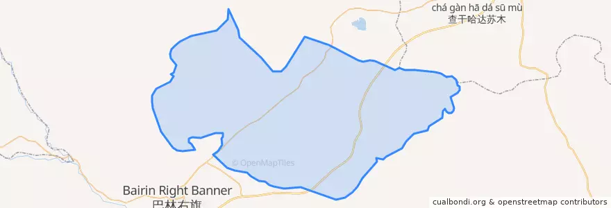 Mapa de ubicacion de 巴彦塔拉苏木.