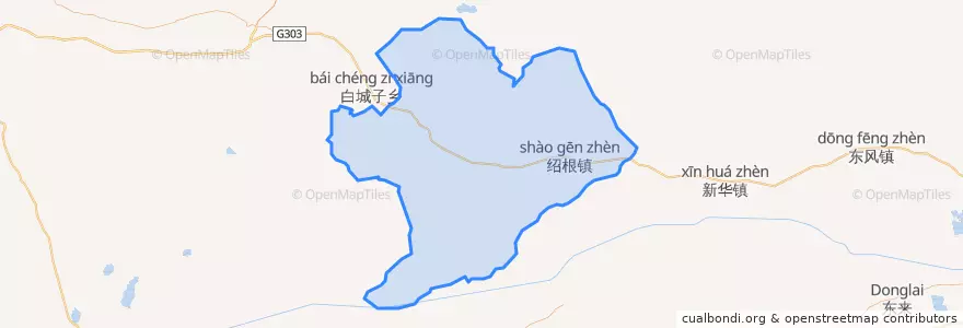 Mapa de ubicacion de 绍根镇.