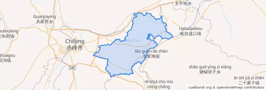 Mapa de ubicacion de Юаньбаошань.