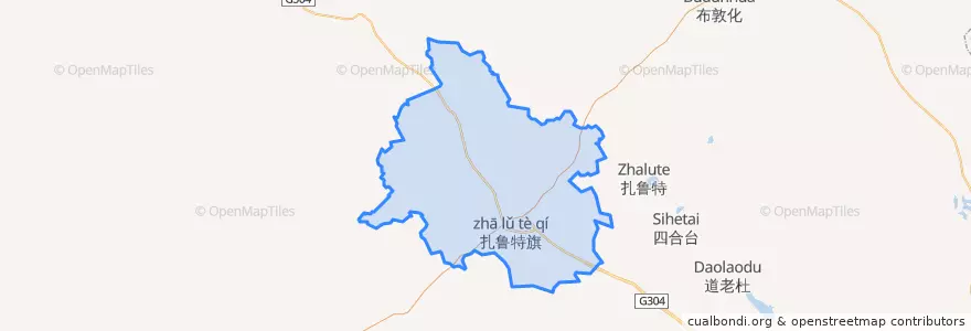 Mapa de ubicacion de 鲁北镇.