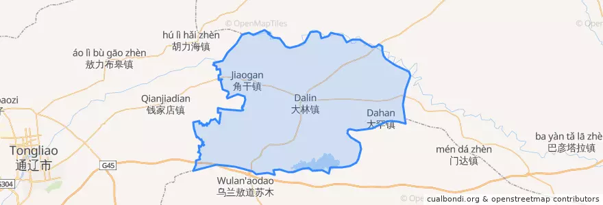Mapa de ubicacion de Далинь.