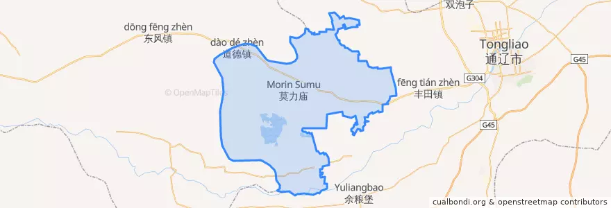 Mapa de ubicacion de 莫力庙苏木.
