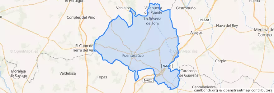 Mapa de ubicacion de La Guareña.