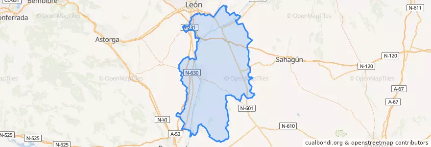 Mapa de ubicacion de Esla-Campos.