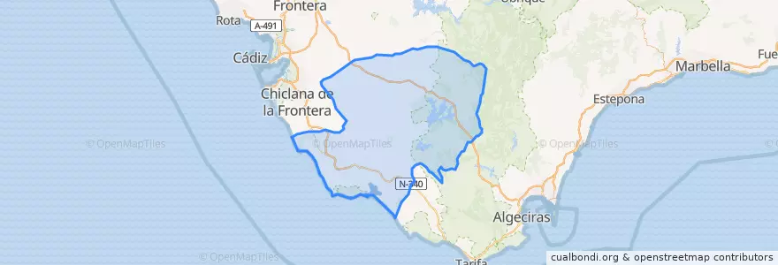 Mapa de ubicacion de La Janda.